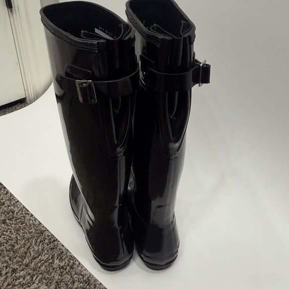 Hunter Boots Original Back Adjust Gloss tall black size Men’s 7 women’s 8. 

. main image 16